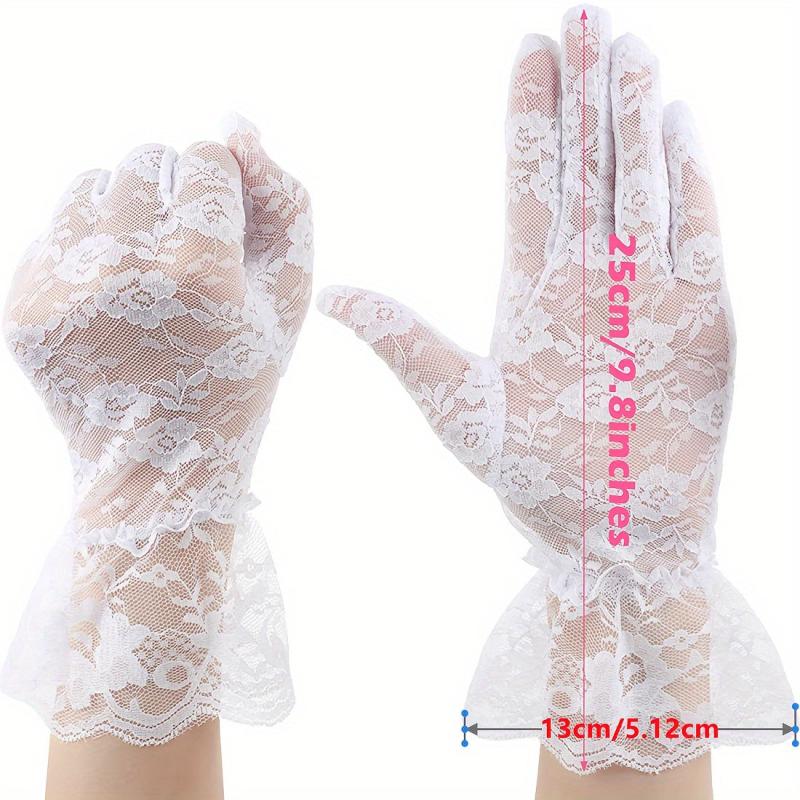 LOVARTS BEAUTY Ladies Lace Gloves Short Gloves for Wedding Dinner Parties