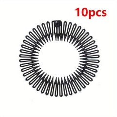 Women's Plastic Elastic Diamond Hair Band Anti-slip Headband