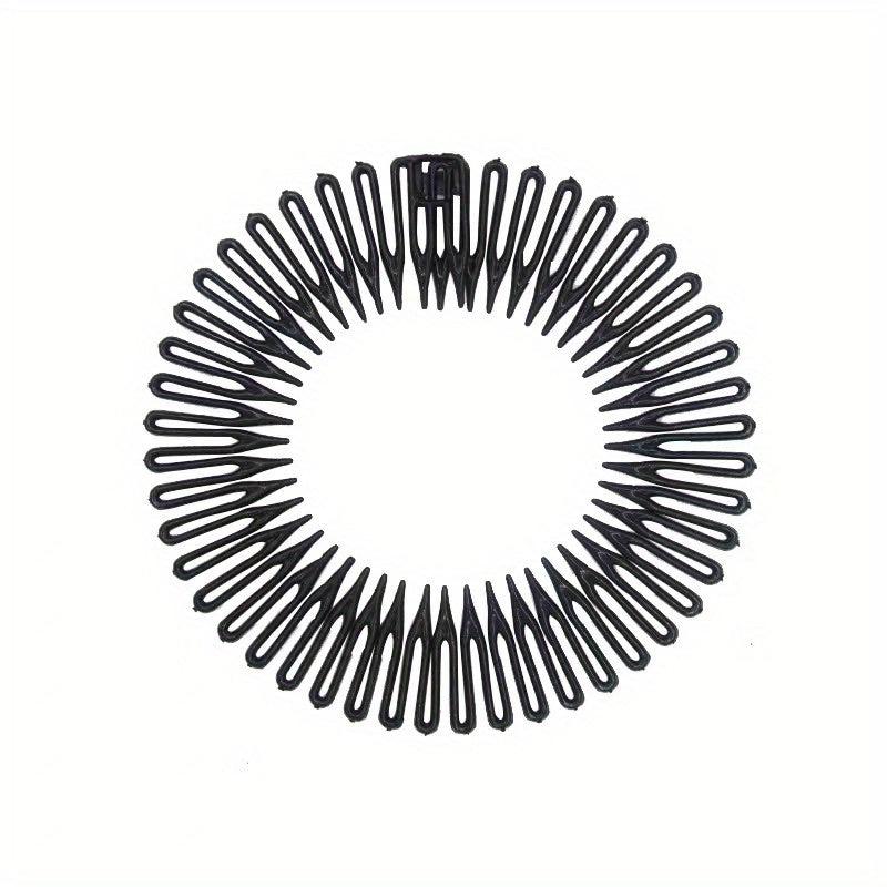 Women's Plastic Elastic Diamond Hair Band Anti-slip Headband