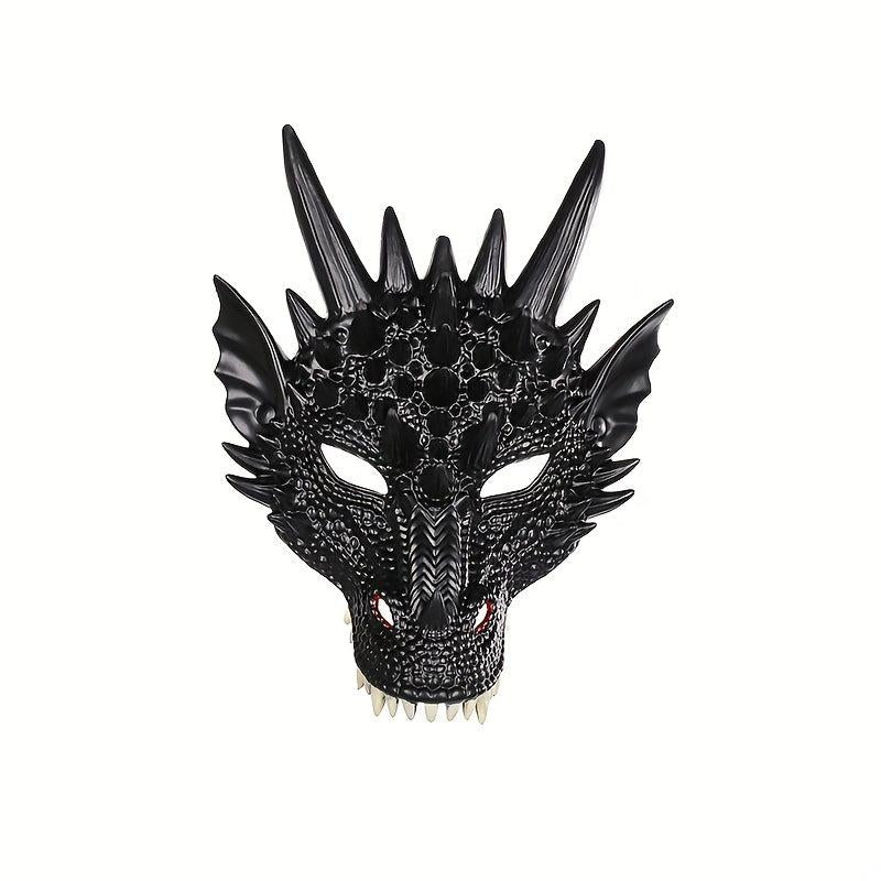 Men's Dragon Mask Ultra Light 3D Masquerade Mask PU Leather Prop