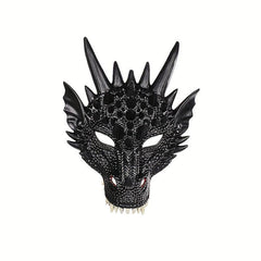 Men's Dragon Mask Ultra Light 3D Masquerade Mask PU Leather Prop