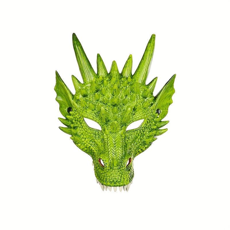 Men's Dragon Mask Ultra Light 3D Masquerade Mask PU Leather Prop