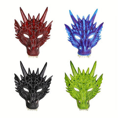 Men's Dragon Mask Ultra Light 3D Masquerade Mask PU Leather Prop