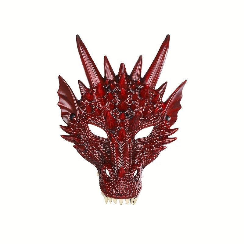 Men's Dragon Mask Ultra Light 3D Masquerade Mask PU Leather Prop