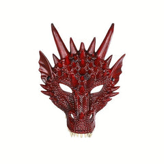 Men's Dragon Mask Ultra Light 3D Masquerade Mask PU Leather Prop
