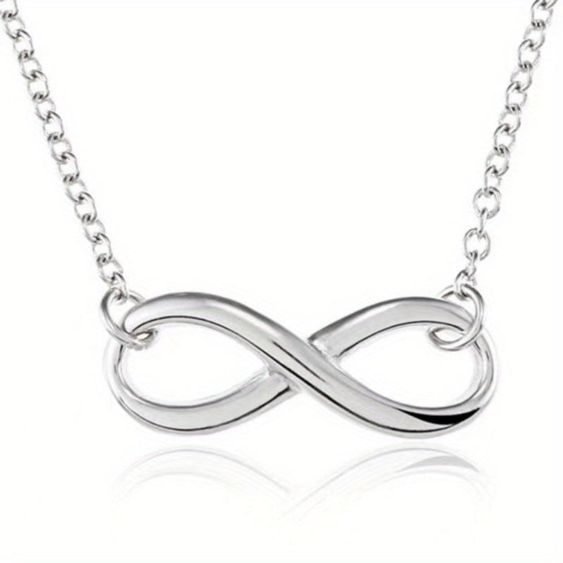 Adjustable Silver Bow Letter 8 Love Infinite Jewelry Set