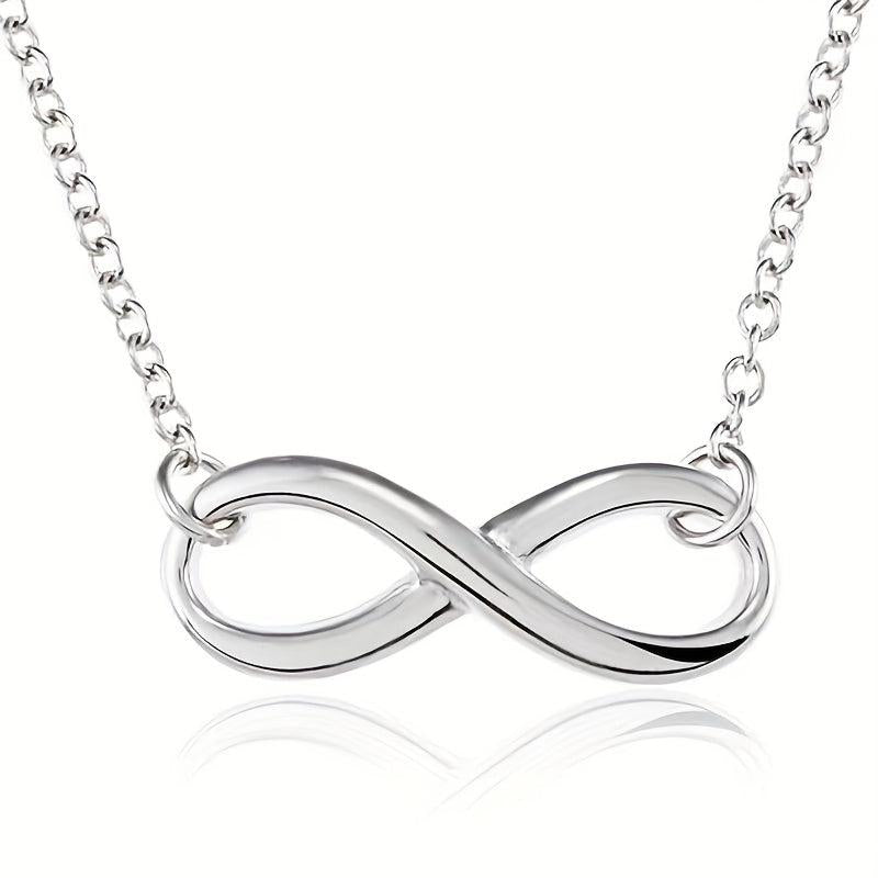 Adjustable Silver Bow Letter 8 Love Infinite Jewelry Set