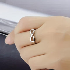 Adjustable Silver Bow Letter 8 Love Infinite Jewelry Set