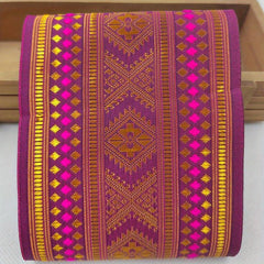 Geometric Pattern Embroidered Lace Trim 2 Yards for DIY Sewing Crafts Bags