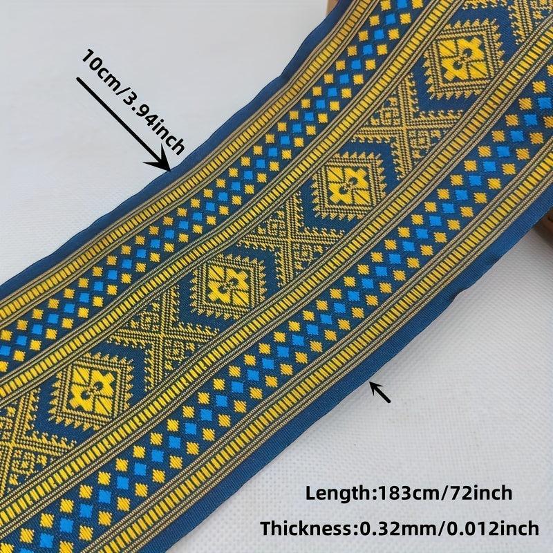 Geometric Pattern Embroidered Lace Trim 2 Yards for DIY Sewing Crafts Bags