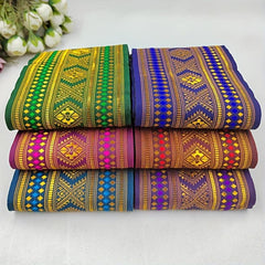 Geometric Pattern Embroidered Lace Trim 2 Yards for DIY Sewing Crafts Bags