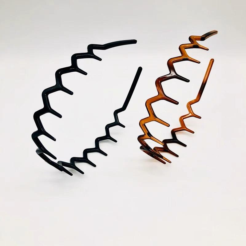 Plastic Comb Tooth Hair Band Wide Wavy Hoop Hairband Hair Accessories