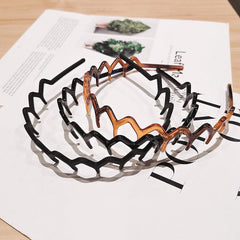 Plastic Comb Tooth Hair Band Wide Wavy Hoop Hairband Hair Accessories