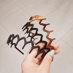Plastic Comb Tooth Hair Band Wide Wavy Hoop Hairband Hair Accessories