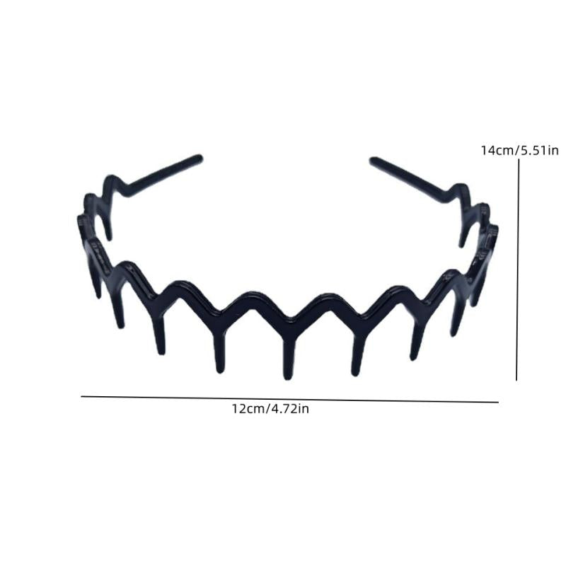 Plastic Comb Tooth Hair Band Wide Wavy Hoop Hairband Hair Accessories