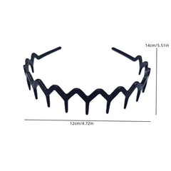 Plastic Comb Tooth Hair Band Wide Wavy Hoop Hairband Hair Accessories