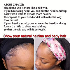 Short Curly Headband Wig For Women Curly Bob Headband Wigs Glueless Natural Wig