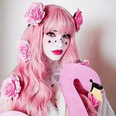 27in Long Curly Wig Fluffy Synthetic Wig For Women Daily Party Cosplay