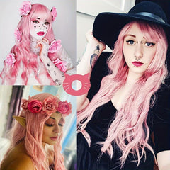 27in Long Curly Wig Fluffy Synthetic Wig For Women Daily Party Cosplay