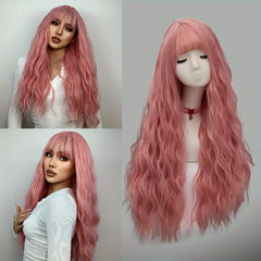 27in Long Curly Wig Fluffy Synthetic Wig For Women Daily Party Cosplay