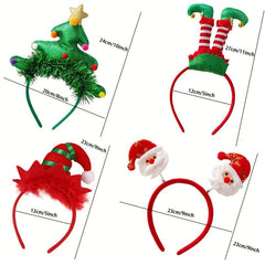 Christmas Style Hair Bands - 4 Styles - Holiday Party Decors