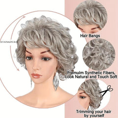Short Curly Wig for Women Daily Party Cosplay Props