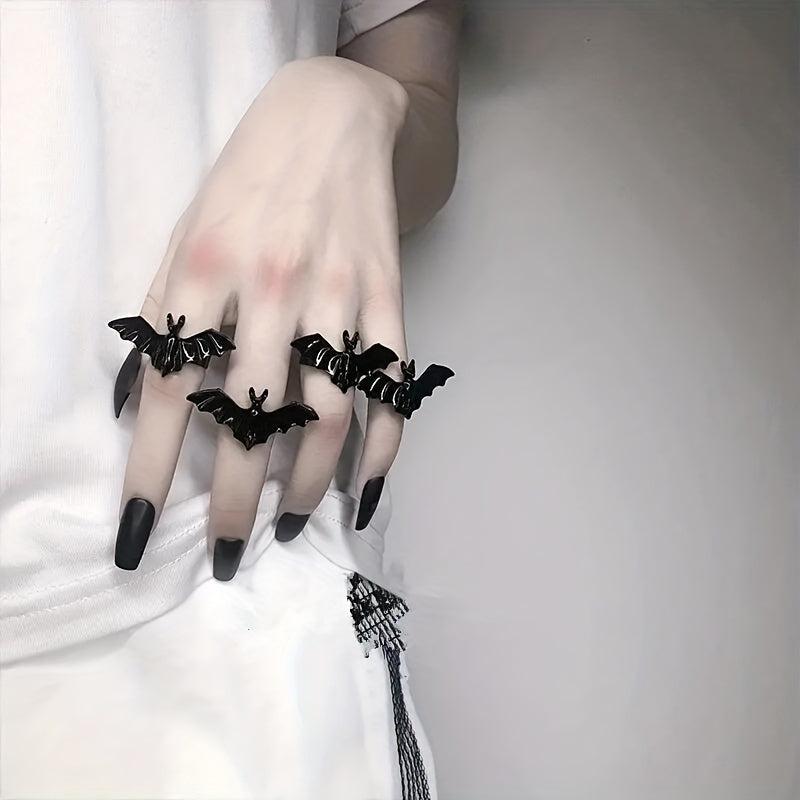 3Pcs Gothic Bat Adjustable Jewelry for Men and Women Halloween Decoration