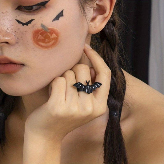 3Pcs Gothic Bat Adjustable Jewelry for Men and Women Halloween Decoration