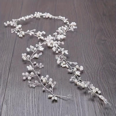 Bridal Headdress Faux Pearl Braided Hairband Wedding Dress Accessories