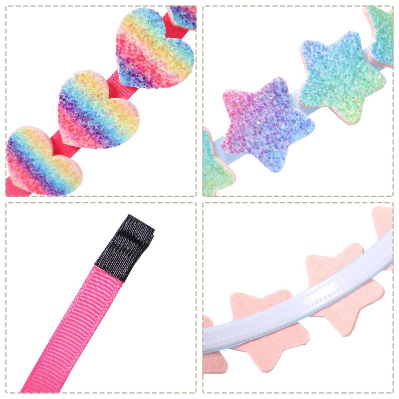 Colorful Glitter Headbands Hair Hoops for Women Girls
