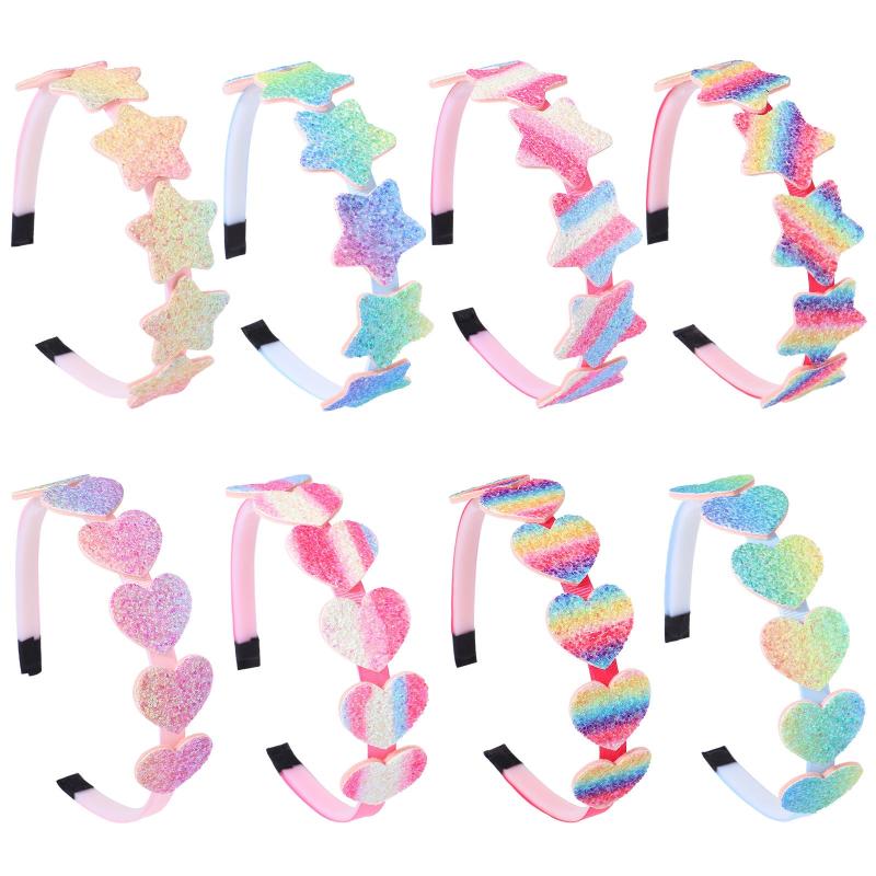 Colorful Glitter Headbands Hair Hoops for Women Girls