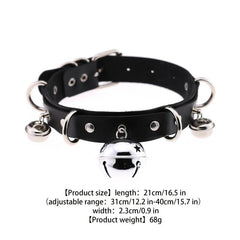 European American Cosplay Collar Leather Bell Neck Jewelry