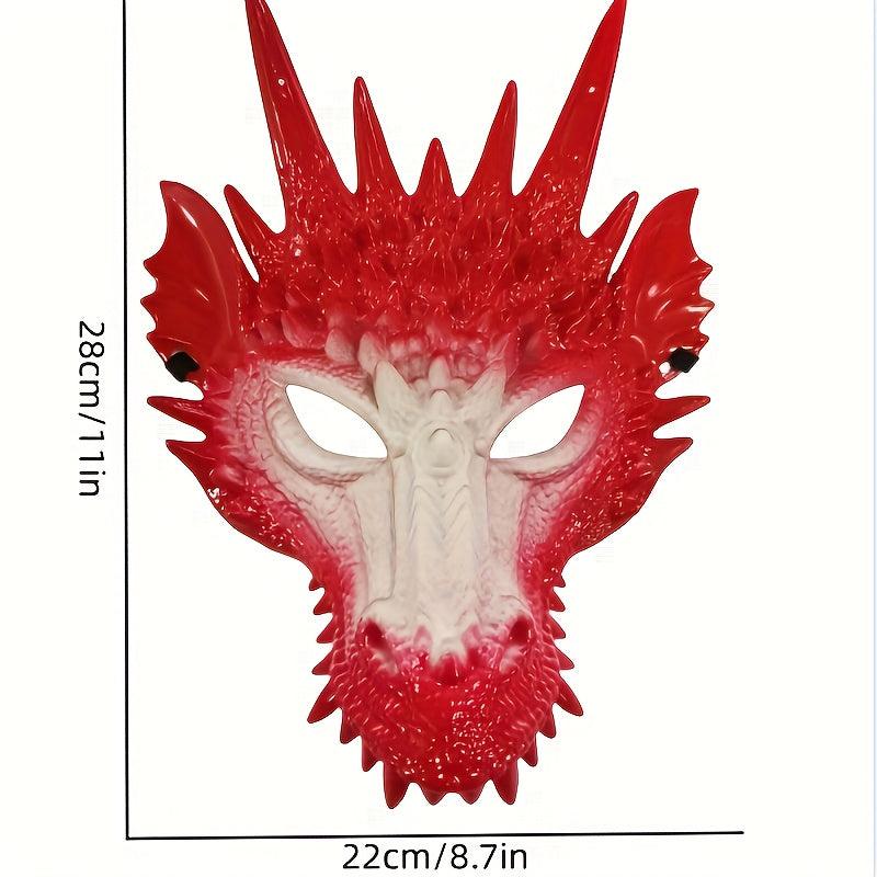 Men's Full Face Dragon Mask Halloween Cosplay Masquerade Props