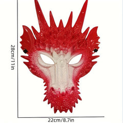 Men's Full Face Dragon Mask Halloween Cosplay Masquerade Props