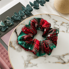 Christmas Plaid Wide Hair Tie Elastic Hair Band Hair Accessories