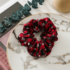Christmas Plaid Wide Hair Tie Elastic Hair Band Hair Accessories