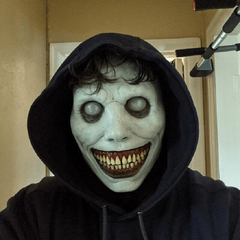 Men's Halloween Mask COS Exorcist Horror Smile Eyes Demon Mask