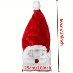 Santa Hat & Mask Plush Helmet Christmas Costumes Party Cosplay Decor