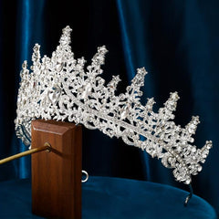 Silver Rhinestones Crown Party Queen Hair Decoration Crystal Crown Tiara