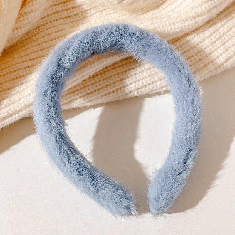 Plush Hair Bands Women Warm Hoop Headband Solid Hairband Accessories