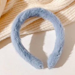 Plush Hair Bands Women Warm Hoop Headband Solid Hairband Accessories