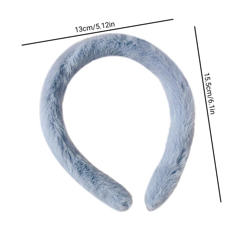 Plush Hair Bands Women Warm Hoop Headband Solid Hairband Accessories