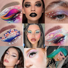 Eye Makeup Sticker Rhinestone Faux Pearl Sticker Eyebrow Face Decoration