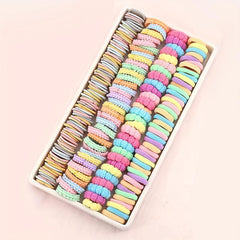 Colorful Hair Elastic Bands for Girls, 160-300 pcs