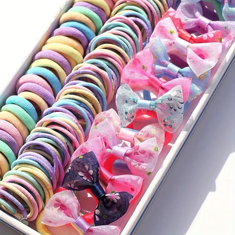 Colorful Hair Elastic Bands for Girls, 160-300 pcs