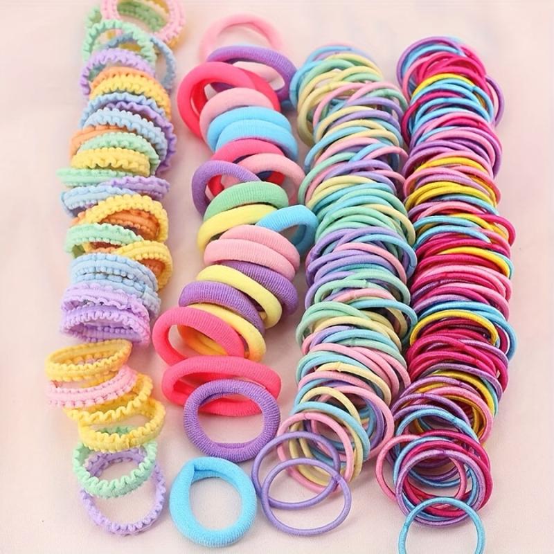 Colorful Hair Elastic Bands for Girls, 160-300 pcs