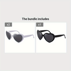Men's Heart Shaped UV Protection Sunglasses for Outdoor Holiday