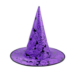 Halloween Hat Luminous Witch Hat Spider Web Wizard Hat Bronzing