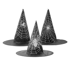 Halloween Hat Luminous Witch Hat Spider Web Wizard Hat Bronzing