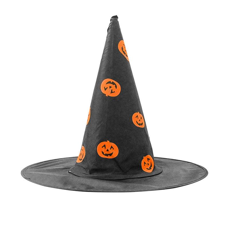 Halloween Hat Luminous Witch Hat Spider Web Wizard Hat Bronzing